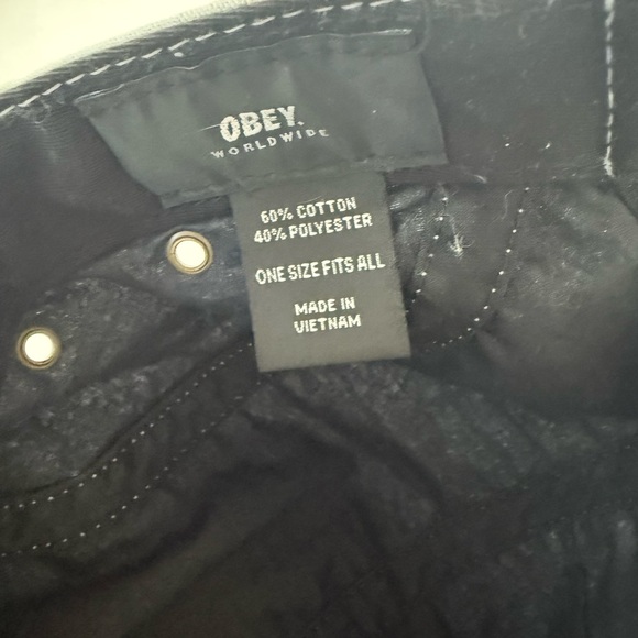 Obey Denim Blue and Chocolate Brown Hat - Picture 4 of 5